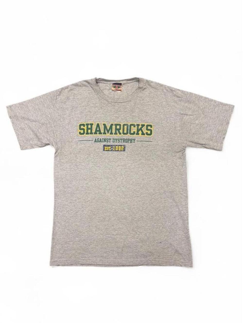VTG 90s Shamrocks Against Dystrophy gray t shirt